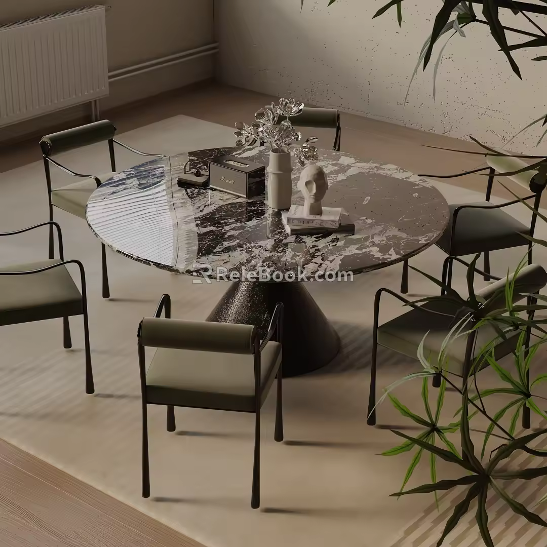 Modern table combination 3d model
