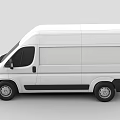 White Commercial Cargo Van With Black Windows And Sleek Exterior Design 3d model