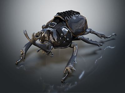 modern beetle crustacean 3d model