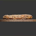 Freshly Baked Soft Pretzel Topped With Sesame Seeds On Wooden Plate
