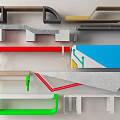 Modern Background Wall Designs with Various Colorful Geometric Shapes and Styles