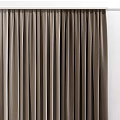 Beige And Brown Sheer And Heavy Fabric Curtains For Window Decoration