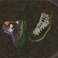 Black And Orange Outdoor Hiking Boots With White Laces And Slip Resistant Outsole