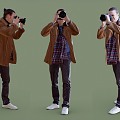 Modern Man Photographing Men 3d model