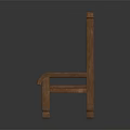 Traditional Wooden Leisure Chair with Carved Backrest Armrest and Solid Wood Design