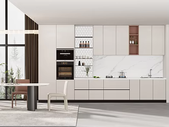 Open kitchen cabinets 3d model