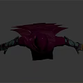 Hooded Cloaked Figure In Dark Purple Robe With Outstretched Arms