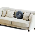 Cozy Modern Two Seater Sofa With Velvet Upholstery Tufted Back Curved Arms And Decorative Pillows