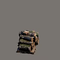 Arbor Logs Neatly Stacked On Wooden Pallet With Natural Bark And Rustic Appeal