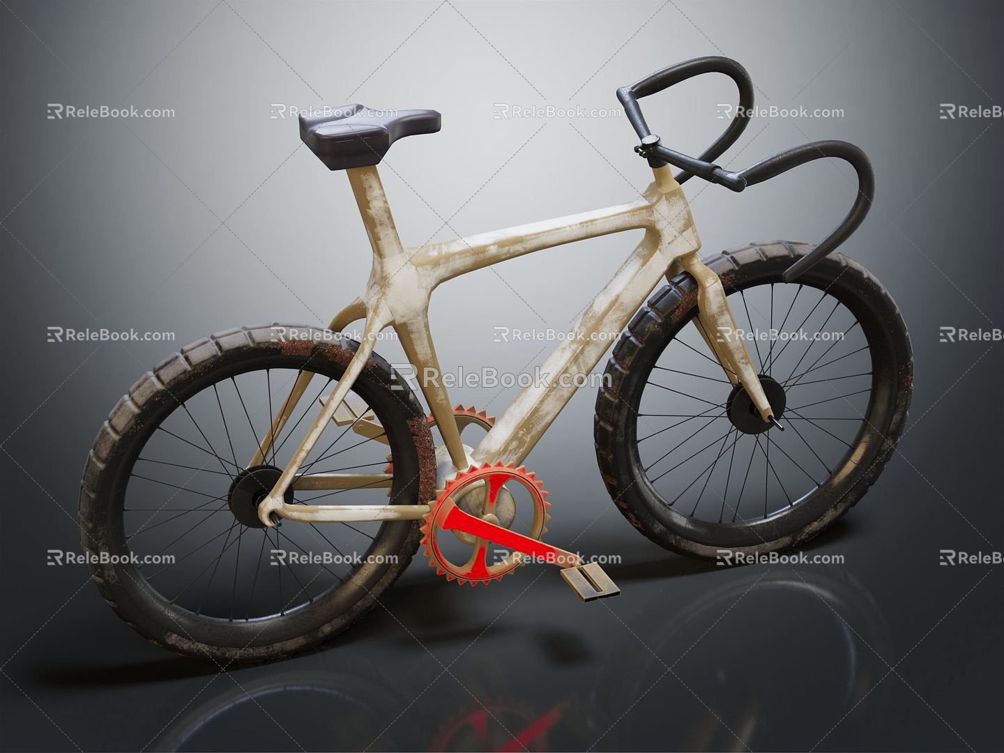 Modern Bicycle Mountain Bike 3d model