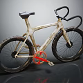 Modern Cream Colored Bicycle With Black Handlebars Seat And Red Pedals