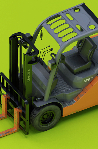 modern forklift 3d model