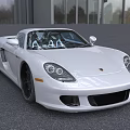 White Sports Car With Sleek Design On Road