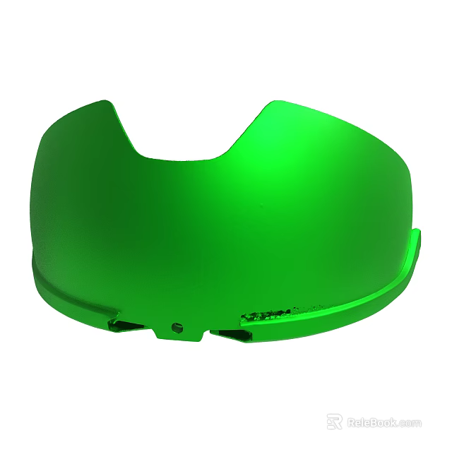 High Quality Green Safety Goggle Lens With Clear Vision And Durable Build 3d model 