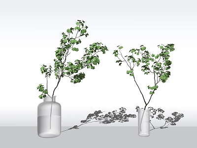 modern vase hydroponic plant combination model