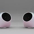 Modern Geometric Shape Speakers With Gradient Color Finish Pair For Home 3d model