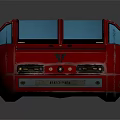 Red Futuristic Car With Blue Roof And Sleek Aerodynamic Body Design Features