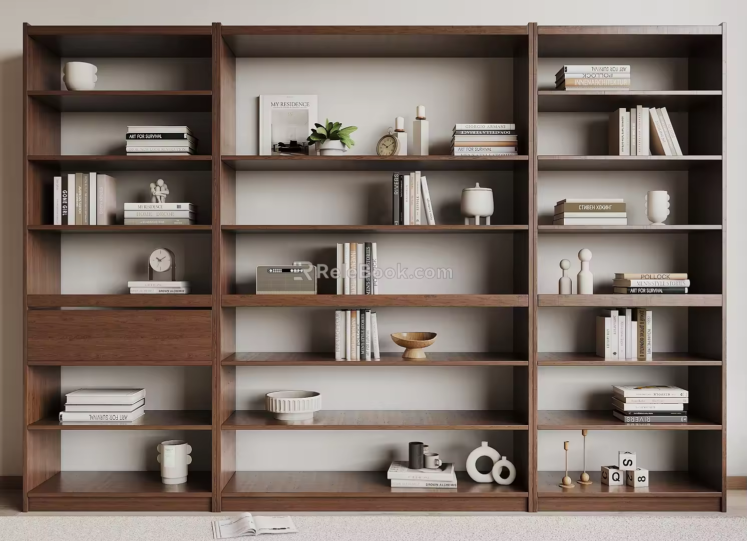 Bookshelf Storage Rack 3d model