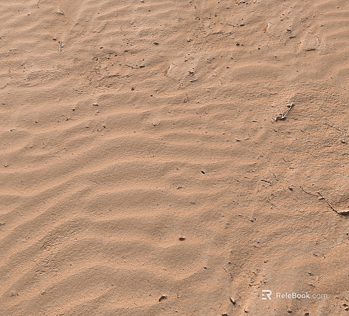 Desert Landscape With Vast Sandy Terrain And Natural Wave Ripples 3d model 