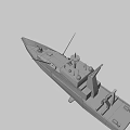 Military Combat Weapon Naval Ship Equipped With Radar And Front Gun