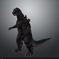 Realistic Godzilla 3D Model Featuring Scaly Skin Spiked Back And Textured Body