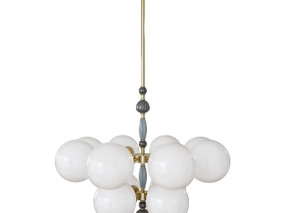 European-style metal glass multi-head bulb chandelier model