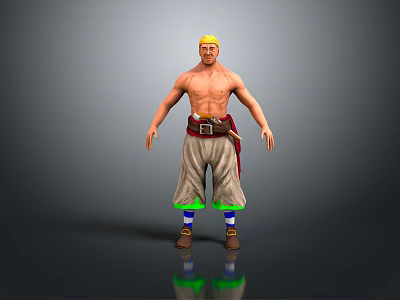 Western Samurai Western Warrior Western Hero Western Warrior Knight Hero Ancient Warrior Paladin 3d model