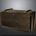 Durable Wooden Storage Box With Metal Lock Rivets And Natural Wood Grain