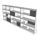 Modern Functional Open Shelf Unit With Multiple Compartments And Decorative Design For Home Storage 3d model