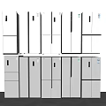 Commercial Refrigerators and Freezers Multiple Silver Gray Modern Storage Units 3d model