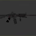 Modern Tactical Rifle 3D Rendered With Scope Grip And Metal Finish