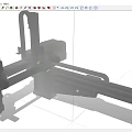 Industrial Robotic Arm Equipment With Metal Linear Rails And Black Frame Structure