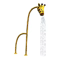 Kindergarten Playground Shower Fixture with Giraffe Shaped Design and Flowing Water