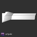White Decorative Molding Component With Multi Layered Structure For Interior Design