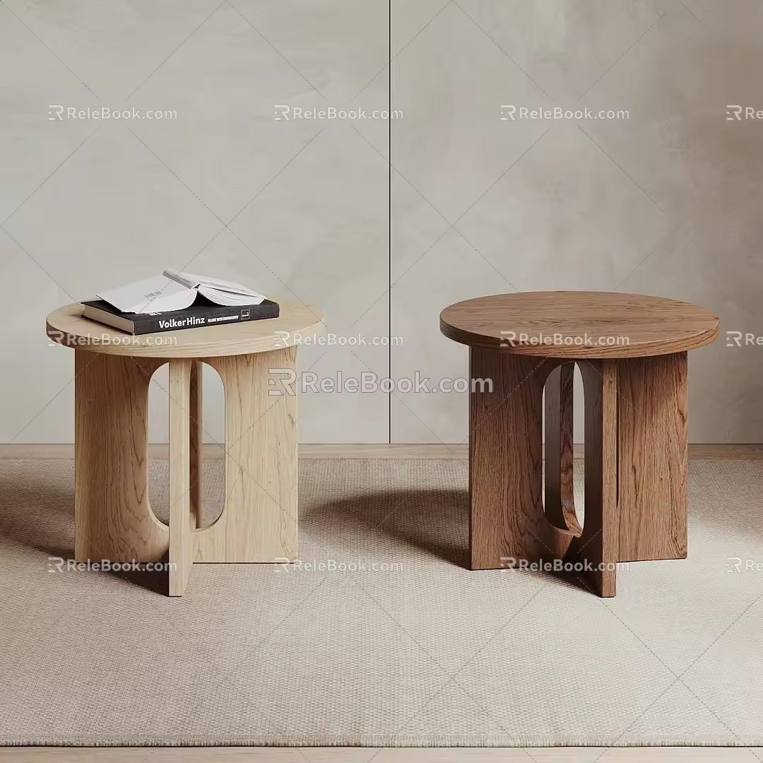 Menu side a few corner a few stool books 3d model