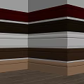Multi Colored Stacked Decorative Lines for Interior Corner Wall Trim