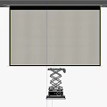 Modern projection curtain projector 3d model