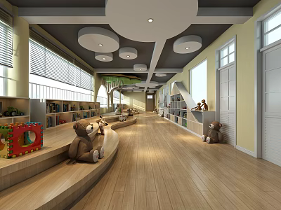 Kindergarten aisle toys 3d model