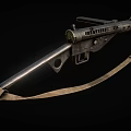Vintage Military Rifle with Leather Strap and Metal Components in Classic Design