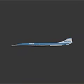 Sleek Blue And White Model Aircraft With Streamlined Design And 180 Logo On Black Surface