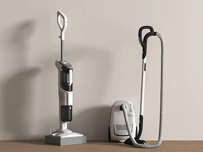 Smart Vacuum Machines With Modern Upright And Canister Designs For Efficient Cleaning 3d model