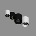 Modern White and Black Downlights Spotlights with Sleek Design for Indoor Lighting