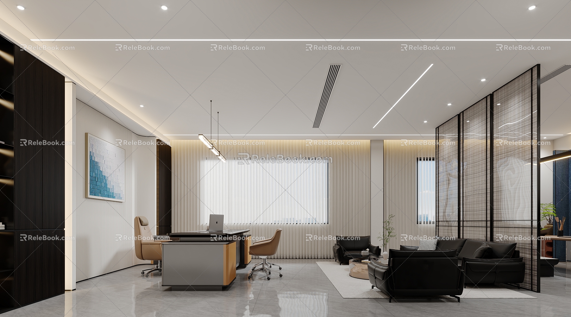 Office Manager Room 3d model