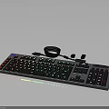 RGB Backlit Mechanical Gaming Keyboard With Colorful LED Lights Detachable Cable And Accessories