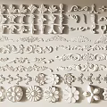 Ornate Carved Decorative Elements Featuring Floral Leaf Scroll And Flower Designs For Home Decor