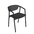 Modern Black Dining Chair With Metal Frame And Simple Stylish Contemporary Design