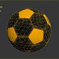 Black And Yellow Hexagonal Pattern Football Sports Equipment For Training And Match Use