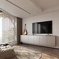 Modern Study Room Interior With Wooden Desk Ergonomic Chair Open Bookshelf And Green Plants