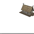Ancient Traditional Building Featuring Thatched Roof Wooden Frame White Walls And Interior