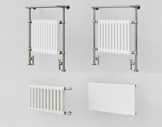 Modern heating pipe radiator 3d model